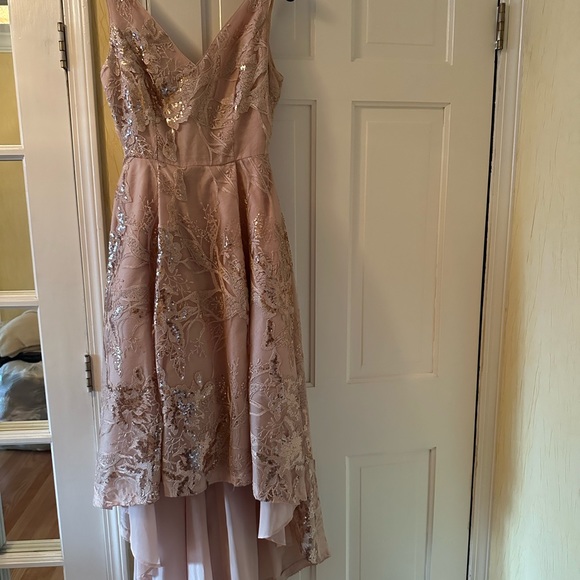 Calvin Klein Sleeveless High Low Gown - Picture 8 of 8